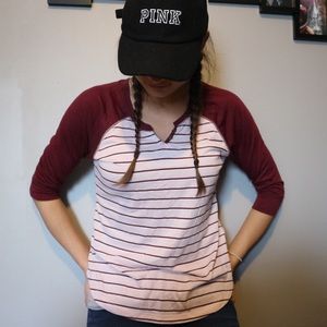 Woman’s Baseball style Tee.